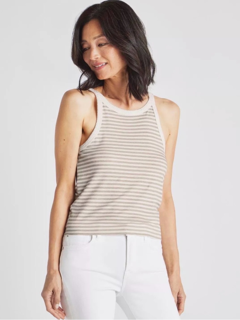 Splendid Candice Tank - Fawn Stripe / S